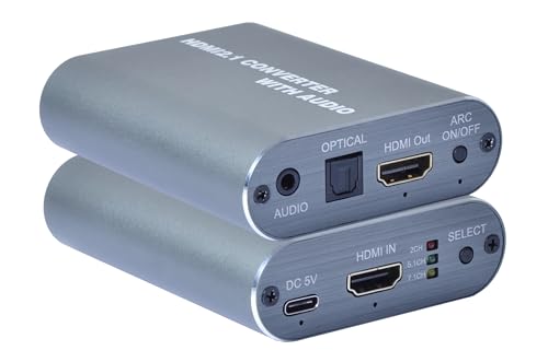 Techly 366600 Estrattore Audio Hdmi Lpcm7.1 Arc 8K Con Audio 3.5" E Toslink Spdif Grigio