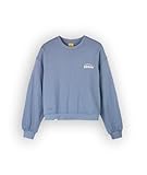 Sweat large col rond uni. Sweatshirt crewneck avec logo corporate brodé sur la poitrine, fabriqué en coton brossé de 300g/m² pour un confort optimal.. Notre mannequin studio mesure 1m70 et porte une taille S.. Notre mannequin lifestyle mesure 1m70 et porte une taille S.