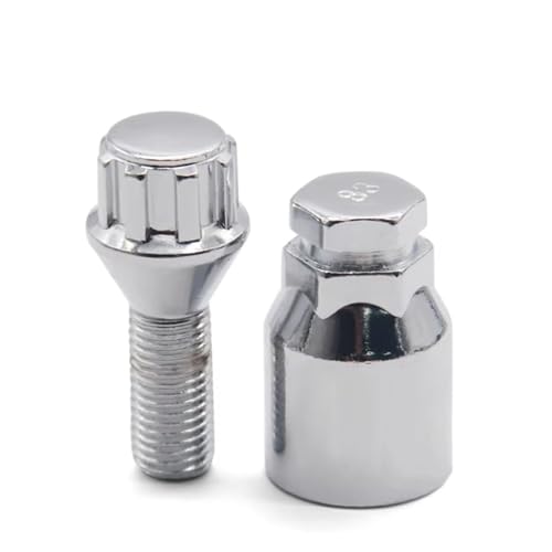 Tornillos rueda para BMW Serie 3 E21 E30 E46 E90 con 4 pernos M12x1.5 y bloqueo 6