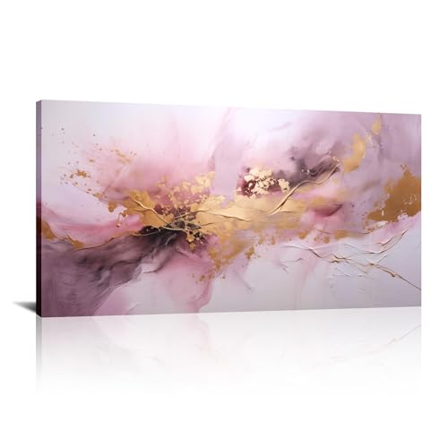 Toile effet marbre abstrait 61x122cm pour sublimer le design du salon