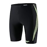 Speedo Herren Schwimmhose Placement, Black/Bright Zest/Oxid Gr, 36 (DE 6), 804512