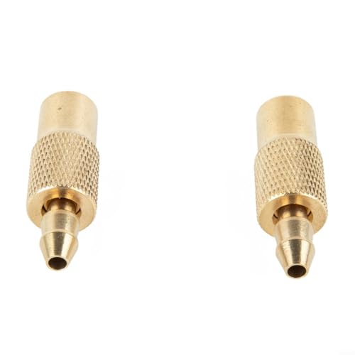 Image of HomeVortex 2PCS 6mm Brass Tyre Inflator Valve Connector Clip, Pure Copper Air Mouth, for 6mm Bore Hose, Sturdy Garage and Industrial Air Line Use