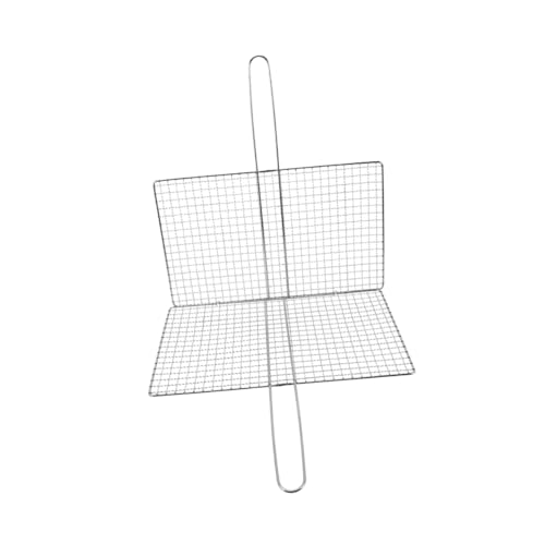POPETPOP Grill Rack for Outdoor Stainless Steel Warming Rack Fish Meat Grilling Basket Mesh Grids BBQ Accessory