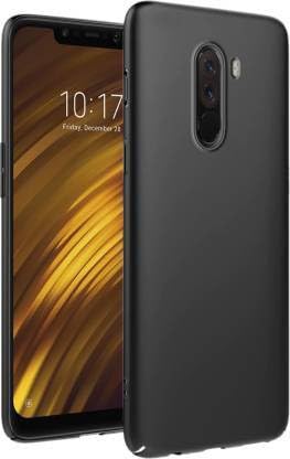 Desirtech Silicon Mobile Back Cover for Poco F1 | Black