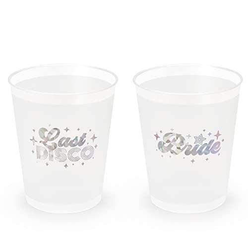 xo, Fetti Decoraciones de despedida de soltera Última discoteca tazas reutilizables - 16 copas Frost Flex | Regalo de despedida de soltera, regalos de dama de honor Cover