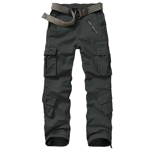 Alfiudad Womens Cargo Pants with Pockets, Women's Casual Military Army Hiking Combat Tactical Work Pants Trousers