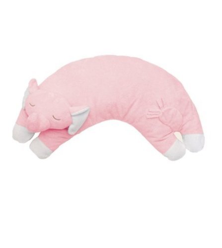 Angel Dear - Pink Elephant, Curved Pillow