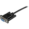 StarTech.com 2m Black DB9 RS232 Serial Null Modem Cable F/F - DB9 Female to Female - 9 pin RS232 Null Modem Cable - 2 meter, Black (SCNM9FF2MBK)