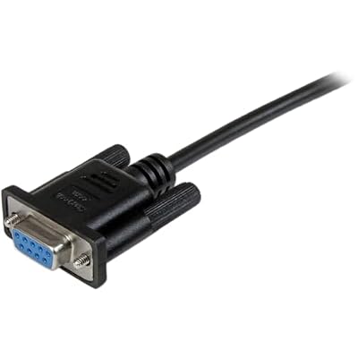 StarTech.com 2m Black DB9 RS232 Serial Null Modem Cable F/F - DB9 Female to Female - 9 pin RS232 Null Modem Cable - 2 meter, Black (SCNM9FF2MBK)