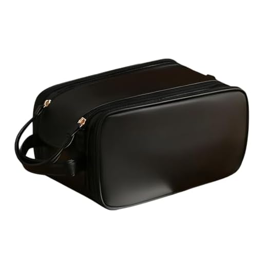 Bolsa Necessaire Organizador de Cosméticos e Maquiagem Extra Grande Para Viagem – Prática, Durável e Com Grande Capacidade de Armazenamento (Preto)