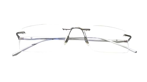 Image of N Specs An Optical Mall Reading Glasses For Men Women Unisex Stylish Framless Frame With Anti Reflected Unbreakable Fiber Glasses
