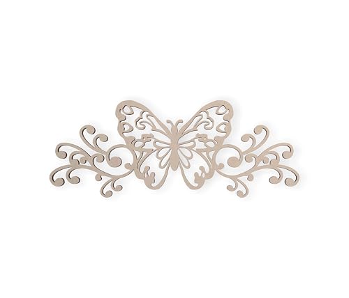 Jess and Jessica Wooden Butterfly Scroll, Home Decor, Wall Hanging,