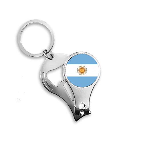 Argentina National Flag South America Country Nail Nipper Ring Key Chain Bottle Opener Clipper