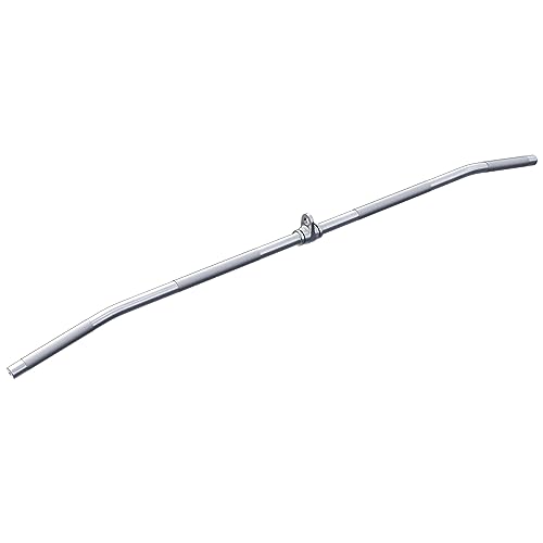 GORILLA SPORTS® Latzugstange - mit Drehgelenk, 118cm, bis 200kg Belastbar, aus Chrom- Kabelzuggriff, Gerade Stange, Trizepsstange, Bizeps Stange, Muskelzugstange