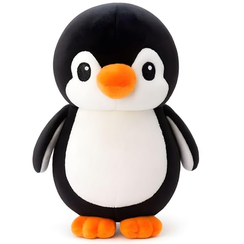 Image of Fun4you - Penguin Soft Toy for Kids 25cm - Cute Plush Animal Stuffed & Baby Cuddly for Boys & Girls | Washable, Huggable | Perfect Birthday & Return Gift Home Decor (Black Color)