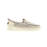 Material: Makena slip on Wrangler Mocasines para hombre WM21061A de tela azul marino o Military o beige, modelo casual. Un calzado cómodo adecuado para todas las ocasiones. Primavera-verano 2022, beige, 41 EU