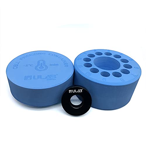 Ulab -1℃(-33.8℉) Cell Freezing Container For 2Ml Cryogenic Vials, 12 Places, Cross-Linked Polyethylene Foam With A Solid State Core, Ucp1003 #TOP16