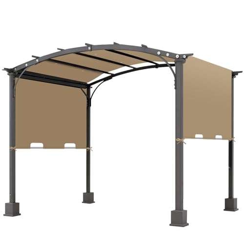 amadecohome 85'' x 208'' Universal Pergola Replacement Cover for Doubleton Steel Pergola L-PG080PST, Waterproof Sunshade Canopy Top for Patio Gazebo, Deck, Porch, Yard, Outdoor Cover Only (Khaki) by amadecohome - Used condition - US$26.29