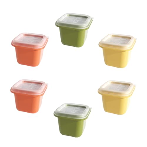 SHINEOFI 6 piezas Moldes Apilables para Cubitos de Hielo con Tapa de Reutilizables y Prácticos para Verano Fabricados Material Duradero para Bebidas y Cocina