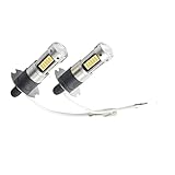 Senpinkboo 2PCS H3 LED Fog Driving Light Bulbs Kit Super Bright DRL 8000K White Car Fog Light Lamp
