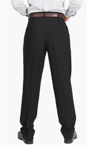 Casual Men Pants Men's Dress Pants Flat Front Loose Pants Lightweight Trousers Business Party Wedding4
