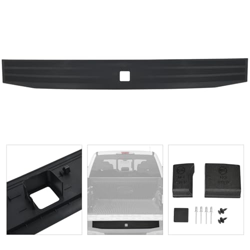 Image of Compatible for Ford F-150 2021 2022 2023 2024 2025 Flexible Flex Step Center Tailgate Cap Mad Trim Molding with Release Button ML3Z-9940602-A