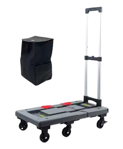 Carrito de la compra portátil plegable con asa retráctil, capacidad de 150 kg, ideal para viajes, aeropuerto, almacenamiento de oficina