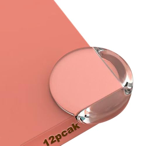 Table Corner Protector for Baby?Silicone Corner Guards?Furniture Corner Guard & Edge Safety Bumpers&Cushion to Cover Sharp Furniture & Table Edges- Clear Corner Guards(12 Pack)(Rotundity ?