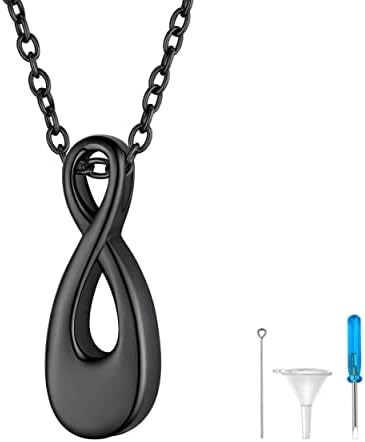 FindChic Waterproof Cremation Jewelry for Human Ashes Dog Cat Pet Memorial Necklace with Filling Kit Stainless Steel Vial Urn Necklace