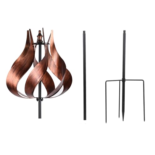 Teamson Home 3016387 Tulip Kinetic Metal Weather Resistant 360 Degrees Swivel Windmill Wind Spinner thumb #6