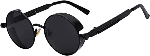 Image of OWL Steampunk Vintage Retro Round Circle Gothic Hippie Colored Plastic Frame Sunglasses Colored Lens