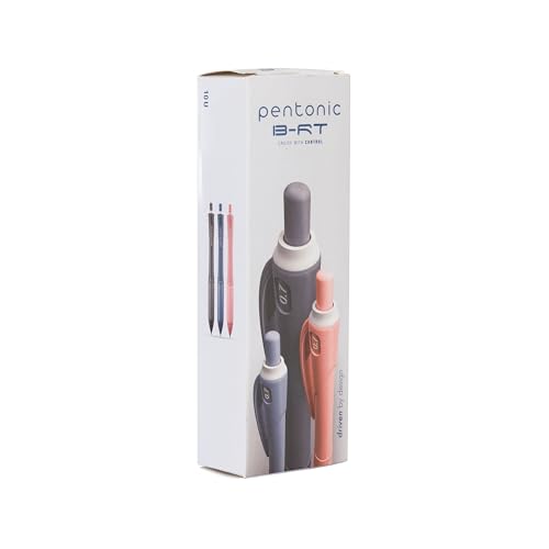 Image of Pentonic B-RT Shades 0.7 mm Ball Point Pen Box Pack | Black Ink, Pack of 10 x 2 Set