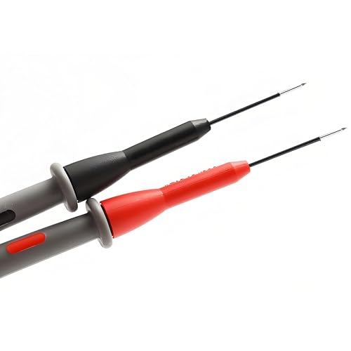 Image of 8 Pack Professional Multimeter Test Leads Probes - 2mm Ultra-Thin Needle Tips, 600V /10A CAT II Non-Destructive Wire Piercing Clips, Nickel-Plated Copper Automotive Electrical Testing Probes