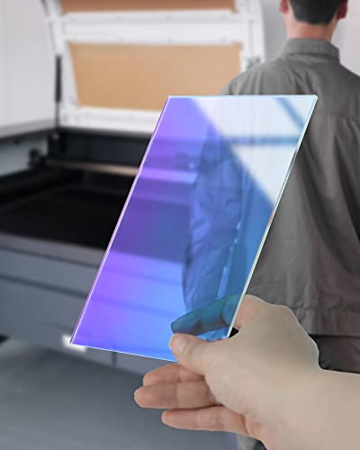 5 Pack Iridescent Acrylic Sheets Translucent Plexiglass Sheet Radiant Colored Plastic Panel for Laser Cutting DIY, Art, Crafts, Display, Signs, Painting, Projects,8x12 (2.8mm)