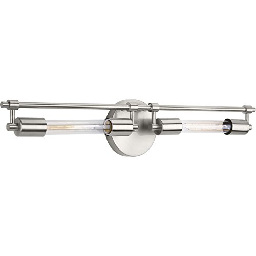 Circuit Collection 2-Light Urban Industrial Bath Vanity Light Brushed Nickel