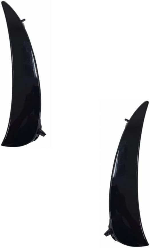 For Mercedes-Benz E350/E450 2021 2022 2023 Bumper Cover Molding Driver and Passenger Side | Pair | Front | Outer | Sedan | Coupe/Convertible | w/AMG | Black | Replacement For MB1046183, MB1047183