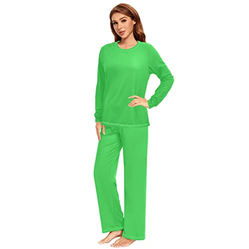 DOMIKING Beige Pajama Set Long Sleeve Nightwear for Man Woman XXS