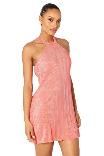 Petal & Pup Melody Plisse Halter Mini Dress