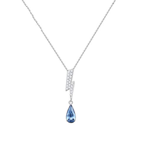 Collar de plata esterlina que celebra momentos especiales con un cristal de luz pura