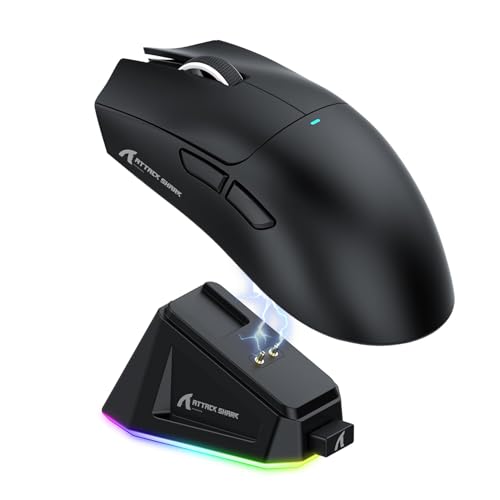 Mouse Gamer Attack Shark X11 59g Superleve sem fio com Dock Magné...