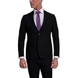 Haggar Men's JMH Premium Stretch Slim Fit Suit Separates - Pants & Jackets Black Solid 42