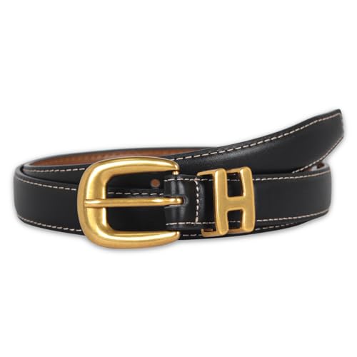 Image of Aurolran Women's Leather Belt with Buckle - Ideal for Dresses, Jeans, and Coats
