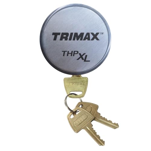 Image of Trimax, (THPXLALSV, Silver, Solid Aluminum Hockey Puck Internal Shackle Lock, Universal Fit