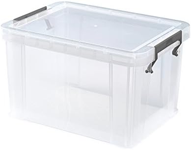 Whitefurze Allstore Container with Silver Clamp, Plastic, Natural, 5 Litre