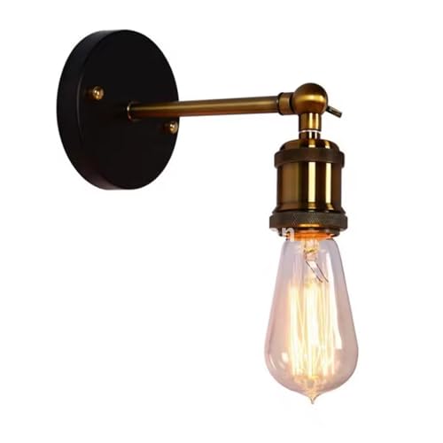 Aplique de Pared LED Moderno para Loft, Estilo Industrial, Retro, Creativo, para Pasillo, con Personalidad, Bombilla E27, iluminación para decoración del hogar (luz cálida)