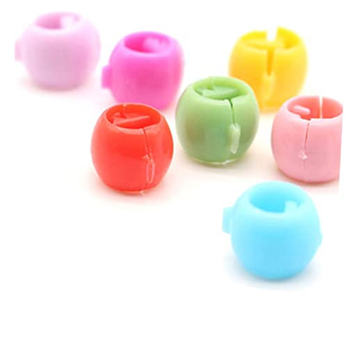 LALAFINA 100 peças/2 caixas de acessórios pequenos para cabelo feminino redondo multicolorido garra