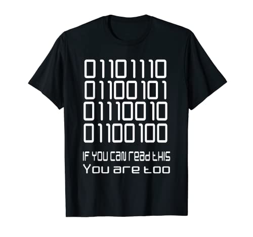 Funny Coding Binary IT Programming Jokes Nerd in Binary Code T-Shirt