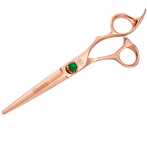 Moontay 15,2 cm Haarschere, professionelle Haarschneideschere, Friseurschere für Damen, Herren, Salonhaarschnitt und Haarschnitt zu Hause, Juwelen-Zifferblatt, japanischer 440 C Edelstahl (Schere) Cover