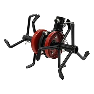 6 Klauen Kultivatorrad, 25x22cm Grubberrad, Grubber Werkzeugrad, Gartenrad, Grubberwerkzeug für Hausgärten, Kleingärten, Gemüsebeete