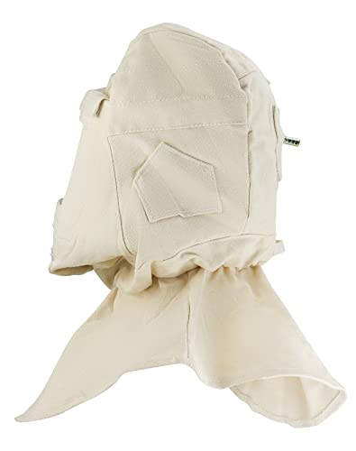 QWORK Sand Blasting Hood Cap, Shawl Sandblaster Protective Gear Mask, Anti Dust/Wind Sandblasting Tool Mask, Heat / Cut / Scratch Resistant Neck Protector, White by QWORK - Image 10